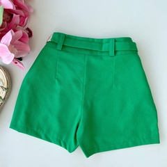 Saia/shorts linho verde - comprar online