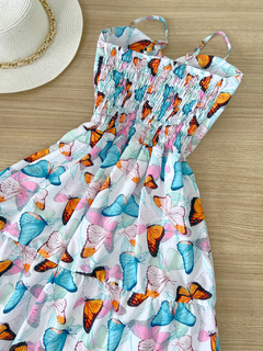 Vestido mídi borboletas - comprar online