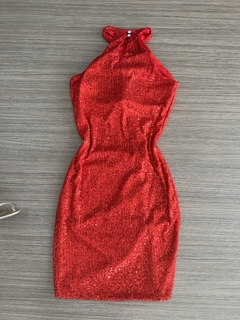 Vestido paête vermelho - comprar online