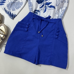 Shorts linho azul - comprar online