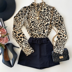 Blusa animal print gola - comprar online