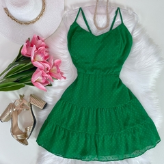 Vestido Chiffon verde