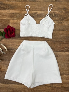 Conjunto alfaiataria branco brilho - comprar online