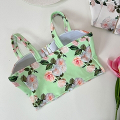 Cropped zíper floral - online store