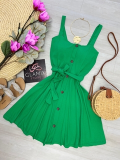 Vestido botões verde - comprar online