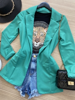 Blazer alongado verde - comprar online