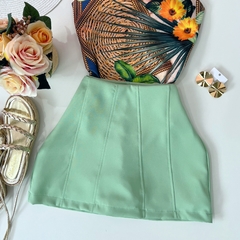 Saia shorts alfaiataria verde - buy online
