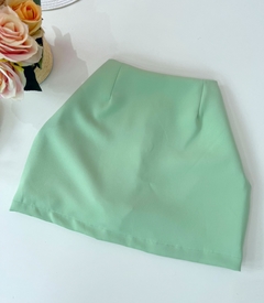 Saia shorts alfaiataria verde na internet