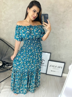 Vestido longo floral na internet