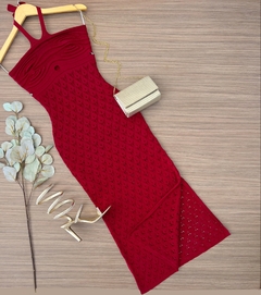 Vestido tricot vermelho