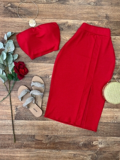 Conjunto mídi vermelho