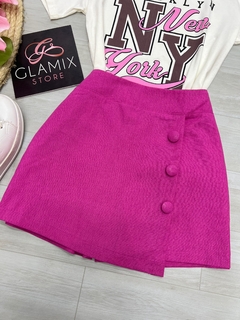 Saia/shorts Linho pink - comprar online