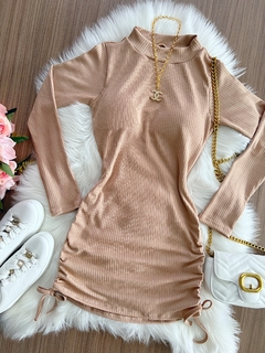 Vestido canelado Nude - buy online