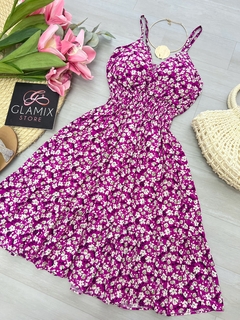 Vestido lastex floral - comprar online