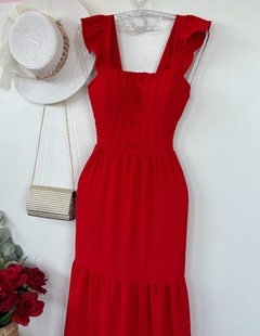 Vestido Longo Laura vermelho - comprar online