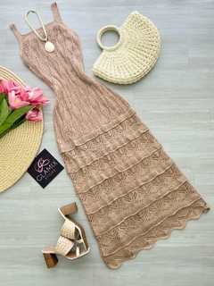 Vestido longo tricot