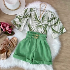 Shorts linho verde - buy online