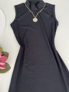 Vestido canelado gola - buy online