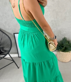 Vestido longo cinto (cores) - buy online