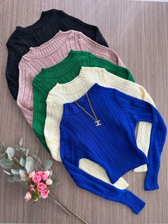 Cropped tricot trançado on internet