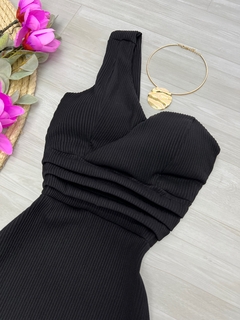 vestido canelado 3d - comprar online