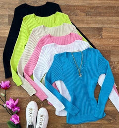 Blusa tricot canelada - buy online