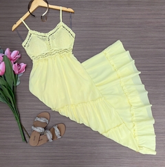 Vestido Bárbara longo amarelo COD516