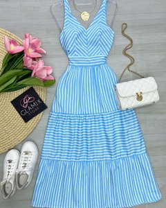 Vestido Midi listrado