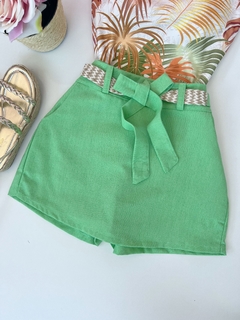 Saia/shorts linho Verde - buy online