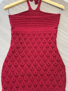 Vestido tricot vermelho na internet
