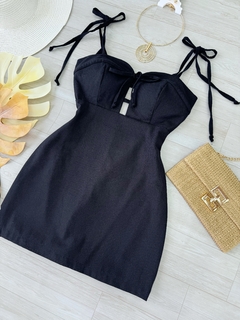 Vestido linho preto - comprar online