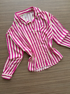 Camisa listrada pink - comprar online