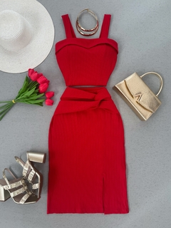 Conjunto Canelado premium vermelho