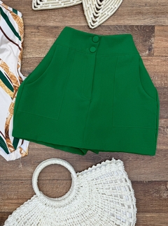 Saia/shorts alfaiataria verde