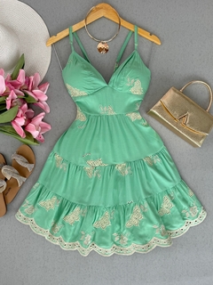 Vestido laise bordado