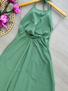 Vestido longo verde menta - comprar online