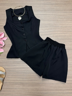 Conjunto Alfaiataria preto colete - comprar online