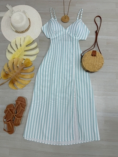 Vestido midi linho