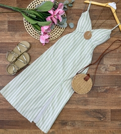 Vestido midi linho