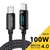 Cabo USB-C Essager SmartDisplay 100W 5A c/ 2 Metros