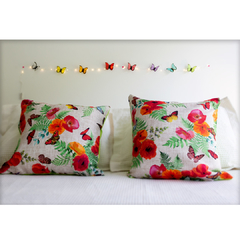 Set 2 almohadones PANAMBI estampa Mariposas - comprar online
