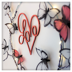 Aro de mariposas LOVE - At last! Crafts Iluminación