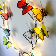 Imagen de Guirnalda con Aro de luces y Mariposas VARIOS COLORES
