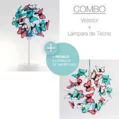 Velador & Lampara de techo "Aqua" (Guirnalda de REGALO)