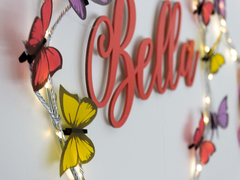 Set de 3 Aros de mariposas Deco Fiestas - Baby Shower - Habitacion infantil