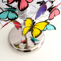 Lampara de mesa Éxodo Mini Glam, base Niquelada Mariposas multicolores en internet
