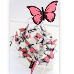 Velador Éxodo Mini Glam, base Niquelada Rosé y Blanco - tienda online