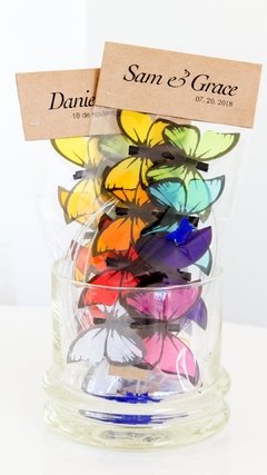 Pack Souvenir - 10 guirnaldas de mariposas personalizadas con nombre y fecha - comprar online