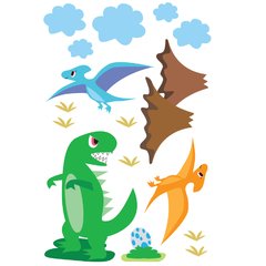 Looma Vinilos decorativos infantiles dinosaurios voladores