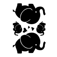 Looma Vinilos Infantiles Elefantitos Enamorados